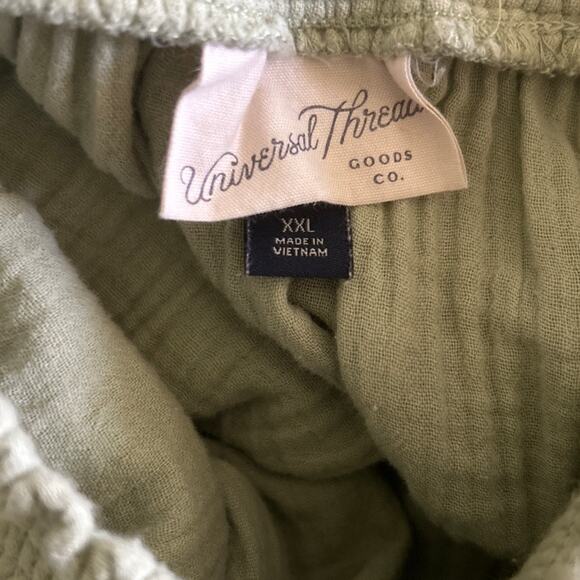 Universal Thread Dress 2X Green Puff Sleeve Gauzy Tier Boho Cowgirl Western - Picture 2 of 13